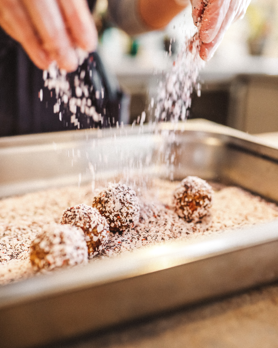 Raspberry + Almond Bliss Balls