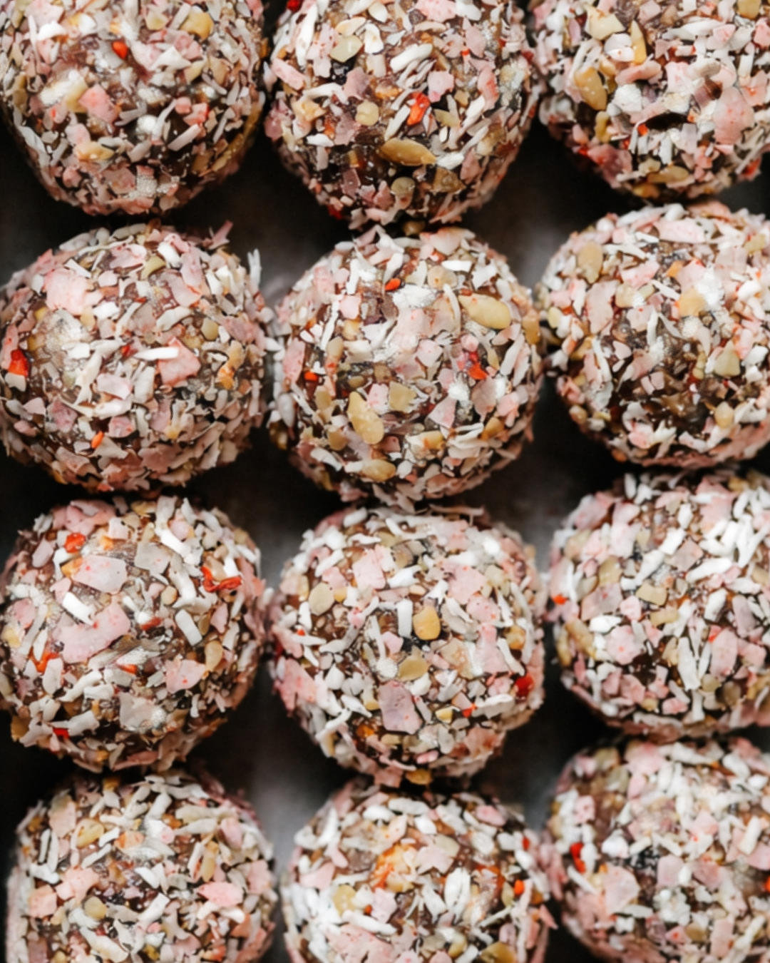 Raspberry + Almond Bliss Balls