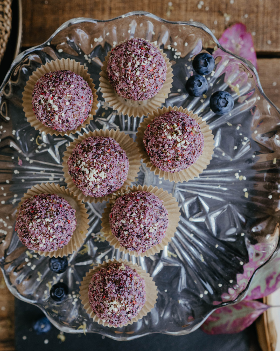 Lemon + Blueberry Bliss Balls
