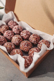 Raspberry + Almond Bliss Balls